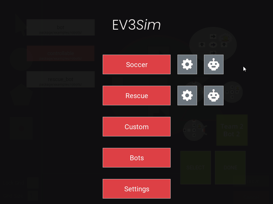 Example of bot being simulated