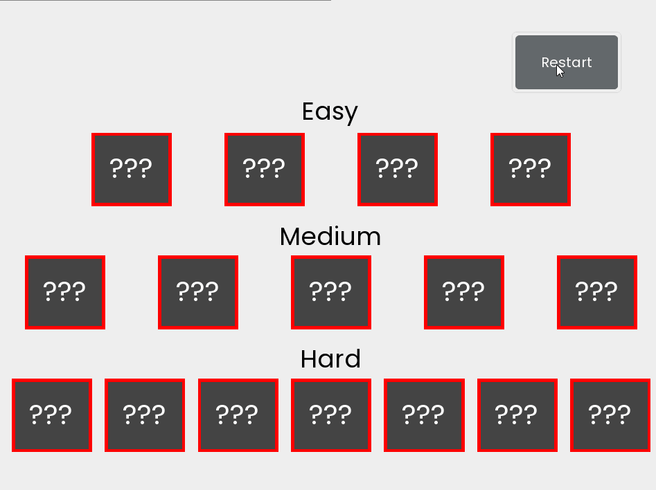 Example of puzzle being completed.